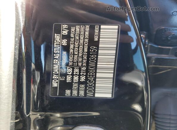 WDD3G4EB6KW036159 2019 MERCEDES-BENZ A Черный Вид подкапотного пространства