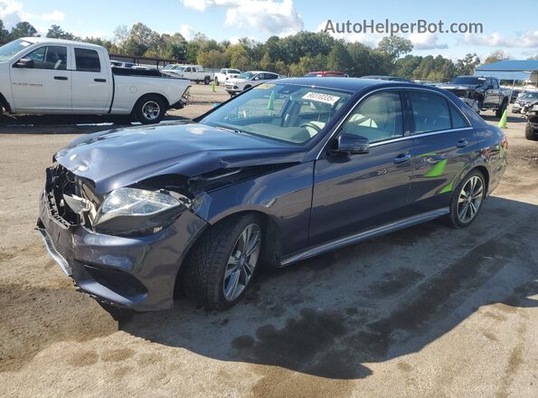 WDDHF5KBXGB188074 2016 MERCEDES-BENZ E Синий Передняя левая четверть