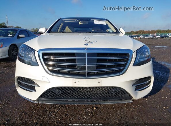 WDDUG8GB7KA475487 2019 MERCEDES-BENZ S-CLASS Белый Вид задней части салона
