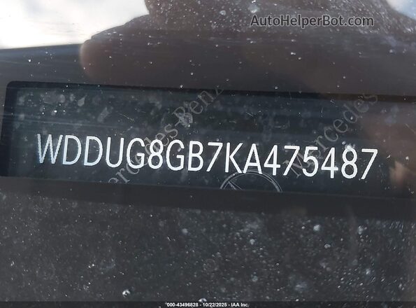 WDDUG8GB7KA475487 2019 MERCEDES-BENZ S-CLASS Белый 