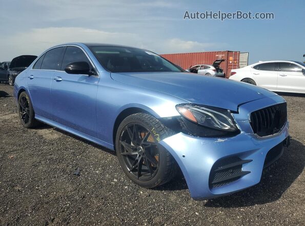 WDDZF4JB6JA360159 2018 MERCEDES-BENZ E Blue Przód prawy