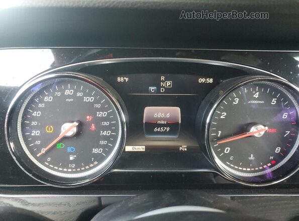 WDDZF4JB6JA360159 2018 MERCEDES-BENZ E Blue Widok zestawu wskaźników