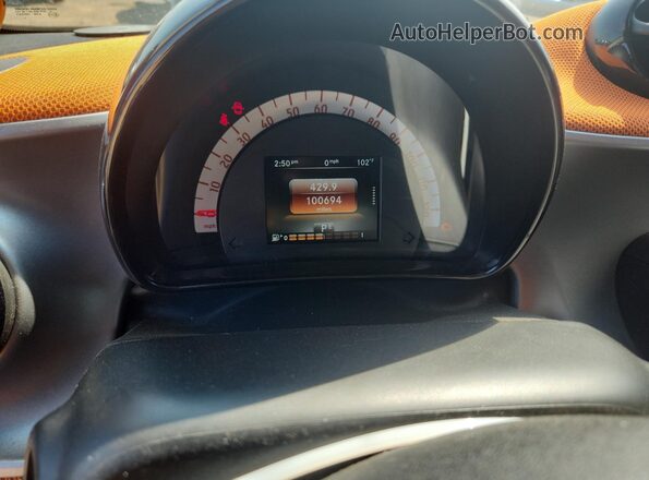 WMEFJ5DA0GK050730 2016 SMART FORTWO Orange Vista del cuadro de instrumentos