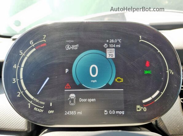 WMW33DK03P2T42580 2023 MINI COOPER Зеленый Вид щитка приборов