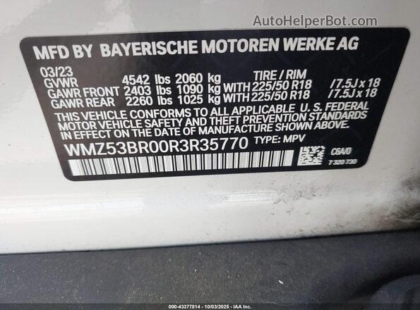 WMZ53BR00R3R35770 2024 MINI COUNTRYMAN Белый Вид подкапотного пространства