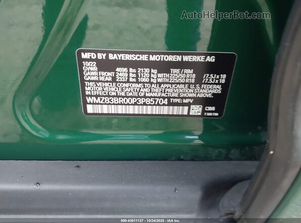 WMZ83BR00P3P85704 2023 MINI COUNTRYMAN Зеленый Вид подкапотного пространства