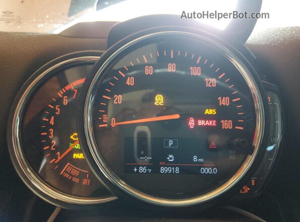WMZYT3C30J3E01052 2018 MINI COOPER White Widok zestawu wskaźników