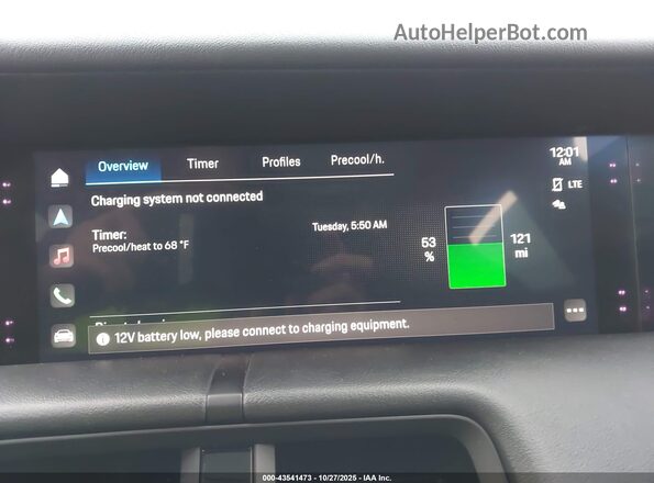 WP0AB2Y14LSA50175 2020 PORSCHE TAYCAN Белый 