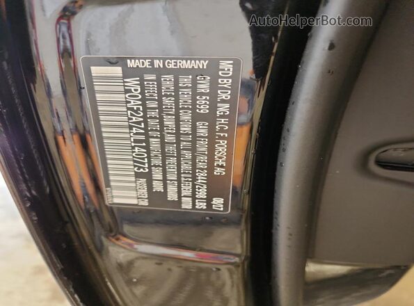 WP0AF2A74JL140773 2018 PORSCHE PANAMERA Черный Вид подкапотного пространства