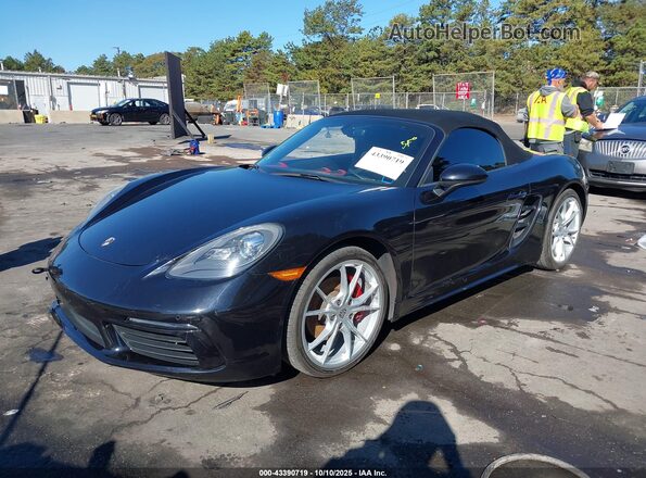 WP0CA2A88JS210426 2018 PORSCHE 718 BOXSTER Black Առջևի ձախ երեք քառորդ տեսարան