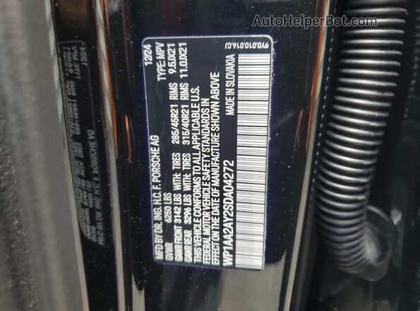 WP1AA2AY2SDA04272 2025 PORSCHE CAYENNE Black Vista de la etiqueta del VIN