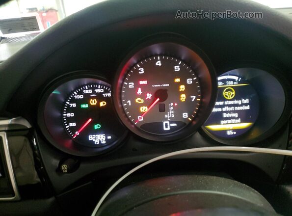 WP1AB2A54JLB36019 2018 PORSCHE MACAN Gray Widok zestawu wskaźników