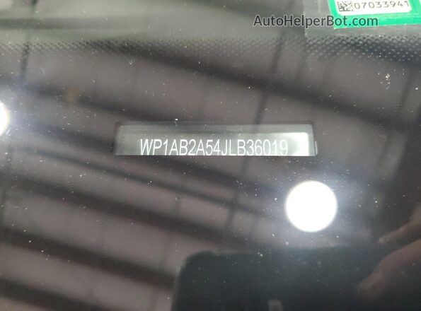 WP1AB2A54JLB36019 2018 PORSCHE MACAN Gray Widok naklejki z numerem VIN