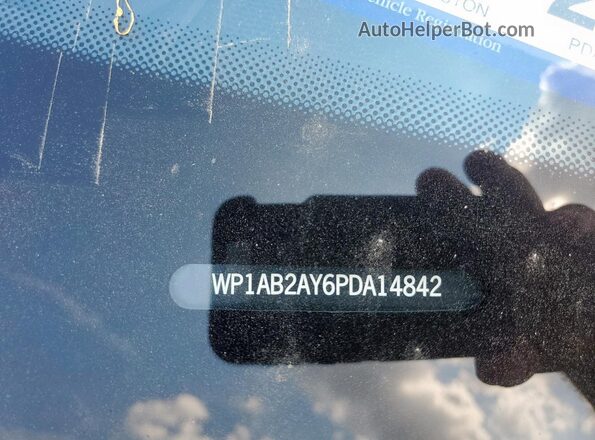 WP1AB2AY6PDA14842 2023 PORSCHE CAYENNE Черный Вид наклейки с VIN-кодом