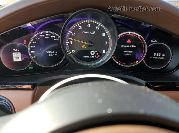 WP1AH2AY2LDA44073 2020 PORSCHE CAYENNE Orange Vista del cuadro de instrumentos