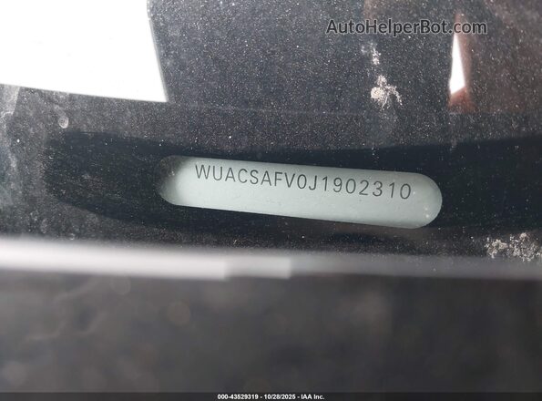 WUACSAFV0J1902310 2018 AUDI TT Черный 