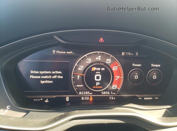 WUAPWAF57JA905243 2018 AUDI RS5 Белый Вид щитка приборов