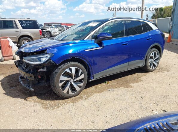 WVGKMPE20MP058540 2021 VOLKSWAGEN ID.4 Blue Передня ліва чверть