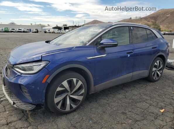 WVGKMPE23MP041179 2021 VOLKSWAGEN ID.4 Blue Передня ліва чверть