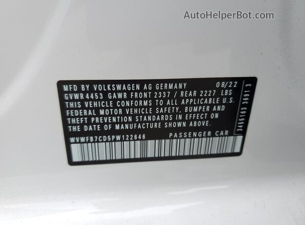 WVWFB7CD5PW122646 2023 VOLKSWAGEN GOLF Белый Вид подкапотного пространства