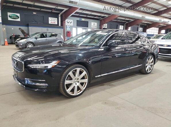 YV1A22ML8H1004358 2017 VOLVO S90 Черный Передняя левая четверть