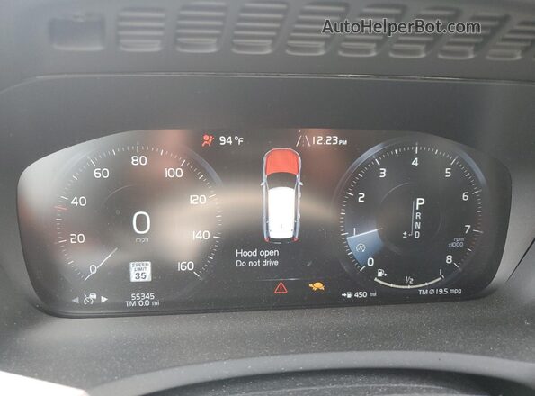 YV4A221L7M1676560 2021 VOLVO XC90 Белый Вид щитка приборов