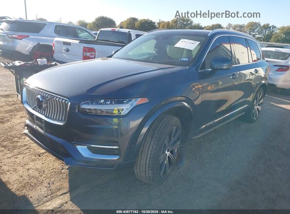 YV4BR00L3M1758310 2021 VOLVO XC90 RECHARGE PLUG-IN HYBRID Синий Передняя левая четверть