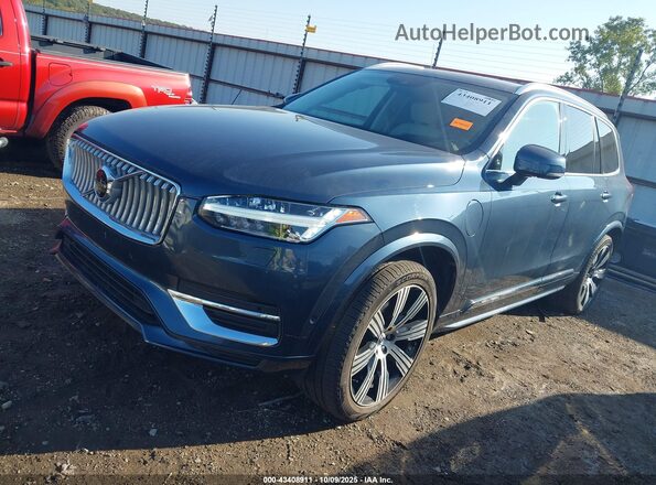 YV4BR0CL6M1761858 2021 VOLVO XC90 RECHARGE PLUG-IN HYBRID Синий Передняя левая четверть
