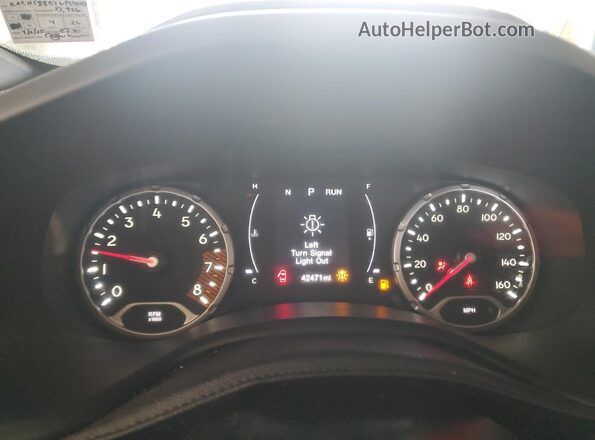 ZACNJBBB7LPL98252 2020 JEEP RENEGADE White Instrument cluster view