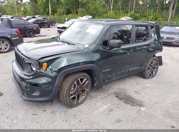 ZACNJCAB2MPM41372 2021 JEEP RENEGADE Зеленый Передняя левая четверть