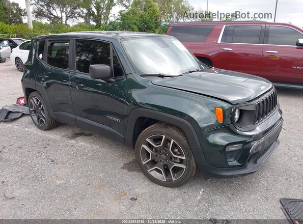 ZACNJCAB2MPM41372 2021 JEEP RENEGADE Зеленый Передняя правая четверть