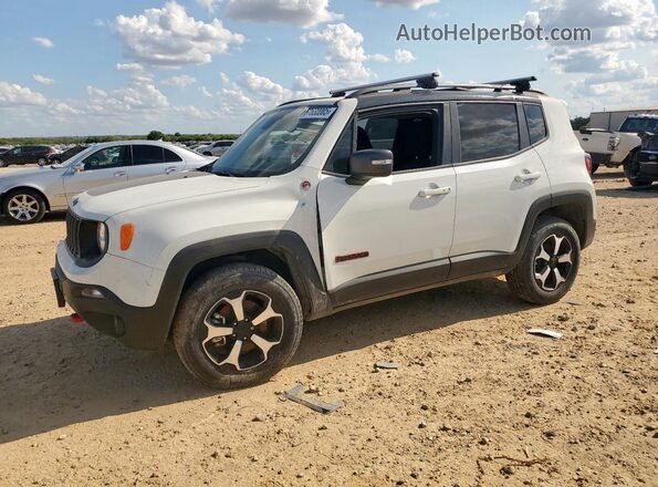 ZACNJDC15MPN28581 2021 JEEP RENEGADE White Vista tres cuartos delantera izquierda