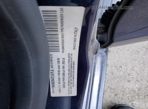 ZAM57RTA3G1165311 2016 MASERATI GHIBLI Синий Вид наклейки с VIN-кодом