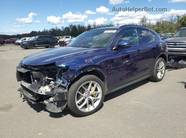 ZASFAKNN4J7B99626 2018 ALFA ROMEO STELVIO Синий Передняя левая четверть