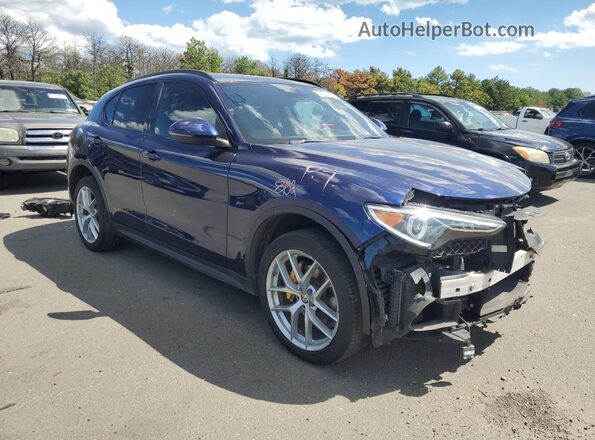 ZASFAKNN4J7B99626 2018 ALFA ROMEO STELVIO Синий Передняя правая четверть