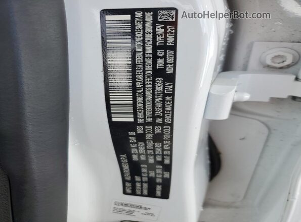 ZASFAKPN7J7B92649 2018 ALFA ROMEO STELVIO Белый Вид наклейки с VIN-кодом