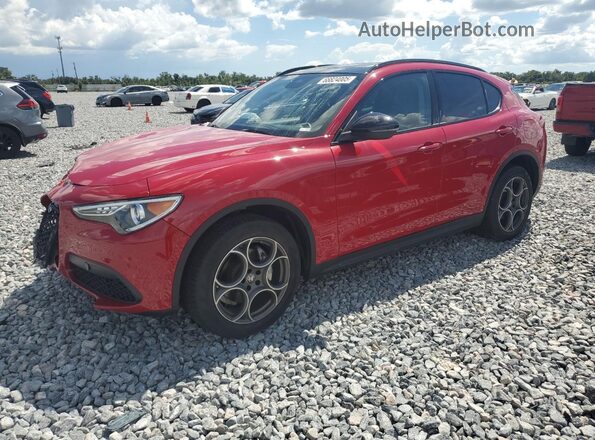 ZASPAKAN6M7D11261 2021 ALFA ROMEO STELVIO Красный Передняя левая четверть