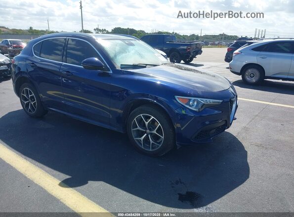 ZASPAKBN0M7D14512 2021 ALFA ROMEO STELVIO Синий Передняя правая четверть