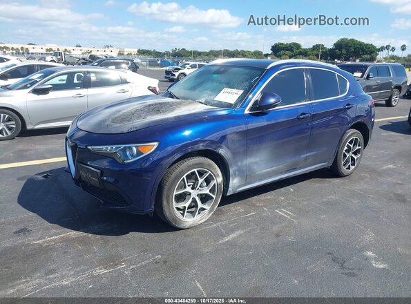 ZASPAKBN0M7D14512 2021 ALFA ROMEO STELVIO Синий Передняя левая четверть