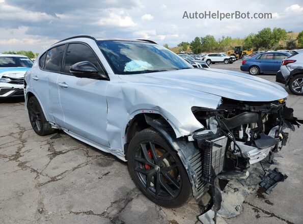 ZASPAKBN2M7D13670 2021 ALFA ROMEO STELVIO Silver Front right