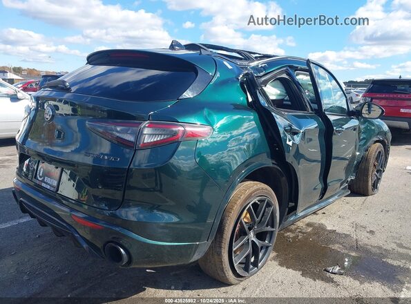 ZASPAKBN4M7D15730 2021 ALFA ROMEO STELVIO Зеленый Задняя правая четверть