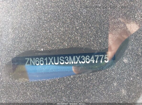 ZN661XUS3MX364775 2021 MASERATI LEVANTE Черный 