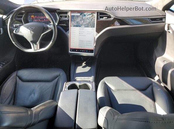 5YJSA1E11GF156217 2016 TESLA MODEL S Синий Вид щитка приборов