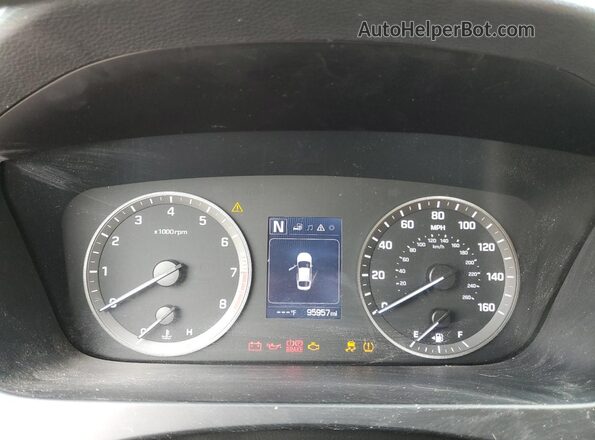 5NPE24AF3GH308027 2016 HYUNDAI SONATA Синий Вид щитка приборов