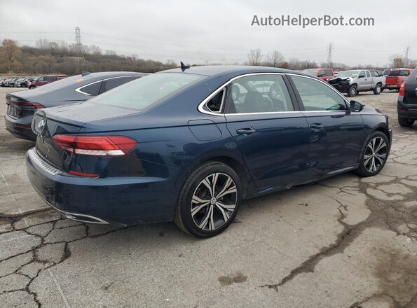 1VWSA7A35NC008458 2022 VOLKSWAGEN PASSAT Синий Передняя правая четверть
