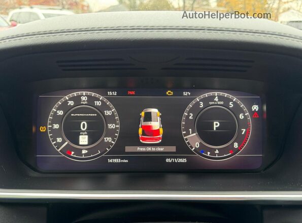 SALGS5RE6JA397139 2018 LAND ROVER RANGE Черный Вид щитка приборов