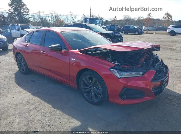 19UUB6F50MA005802 2021 ACURA TLX Красный Передняя правая четверть