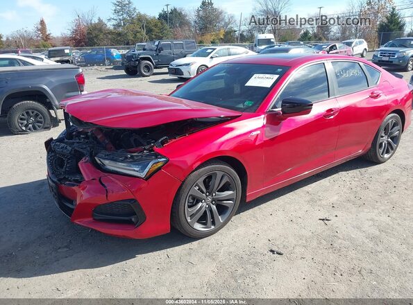 19UUB6F50MA005802 2021 ACURA TLX Красный Передняя левая четверть