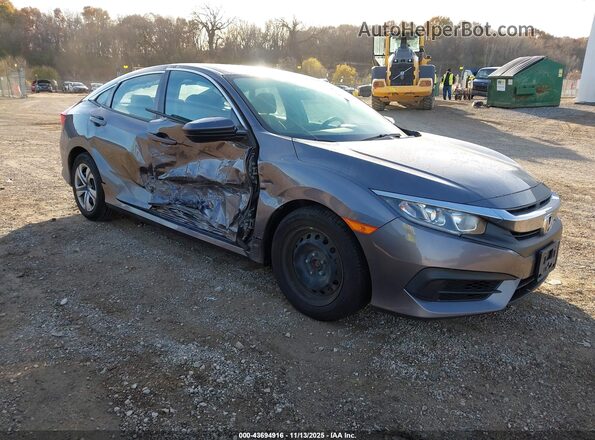19XFC2F55HE007349 2017 HONDA CIVIC Gray Przód prawy