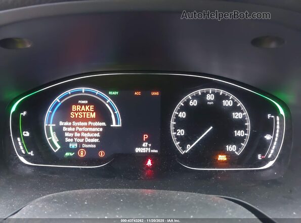 19XZE4F13KE009222 2019 HONDA INSIGHT Синий Вид задних сидений